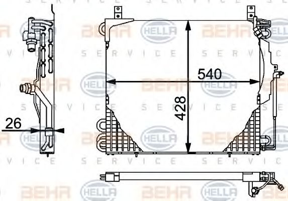 Imagine Condensator, climatizare HELLA 8FC 351 301-481