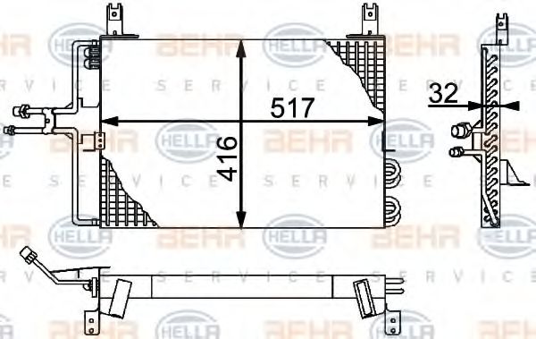 Imagine Condensator, climatizare HELLA 8FC 351 301-491