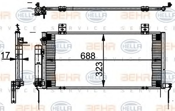 Imagine Condensator, climatizare HELLA 8FC 351 301-781