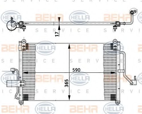 Imagine Condensator, climatizare HELLA 8FC 351 302-021