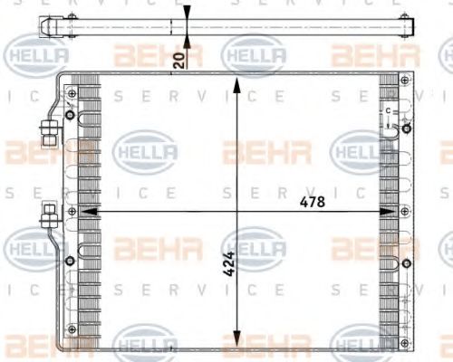 Imagine Condensator, climatizare HELLA 8FC 351 302-181