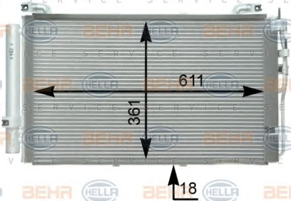 Imagine Condensator, climatizare HELLA 8FC 351 302-261
