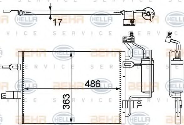 Imagine Condensator, climatizare HELLA 8FC 351 302-481