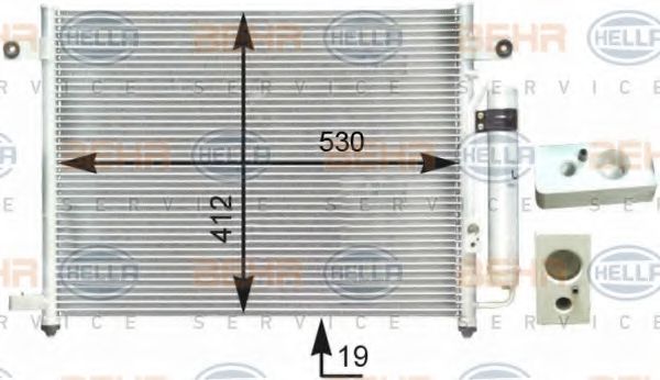 Imagine Condensator, climatizare HELLA 8FC 351 302-731