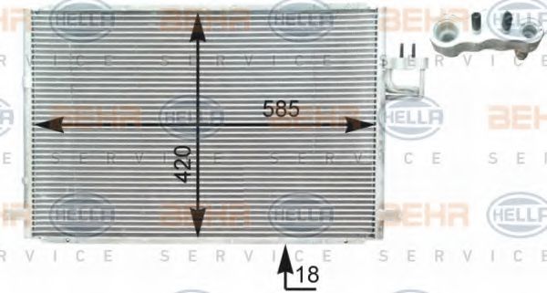 Imagine Condensator, climatizare HELLA 8FC 351 303-001