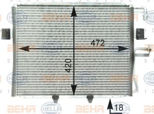 Imagine Condensator, climatizare HELLA 8FC 351 303-011