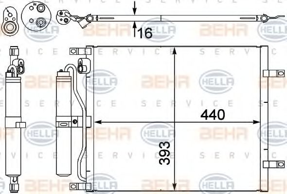 Imagine Condensator, climatizare HELLA 8FC 351 303-231