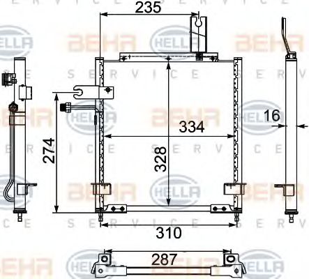 Imagine Condensator, climatizare HELLA 8FC 351 303-731