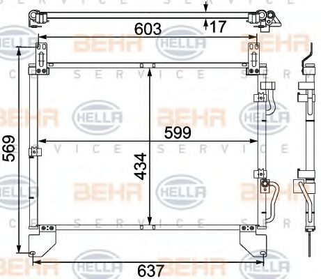 Imagine Condensator, climatizare HELLA 8FC 351 304-151