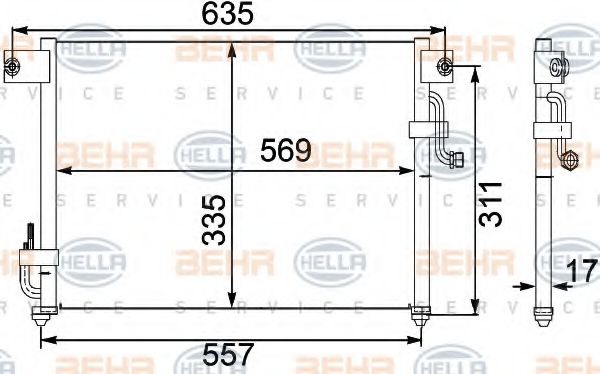 Imagine Condensator, climatizare HELLA 8FC 351 304-201