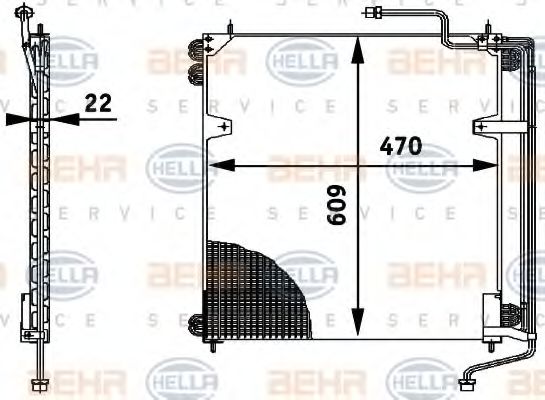 Imagine Condensator, climatizare HELLA 8FC 351 317-021