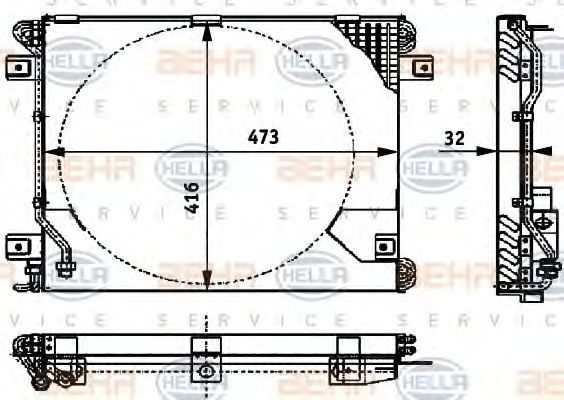 Imagine Condensator, climatizare HELLA 8FC 351 317-051