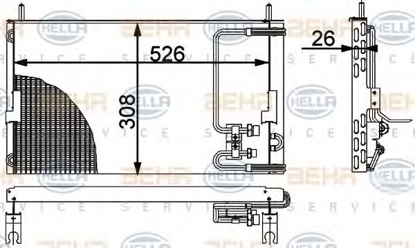 Imagine Condensator, climatizare HELLA 8FC 351 317-131