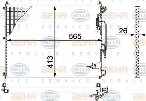 Imagine Condensator, climatizare HELLA 8FC 351 317-221