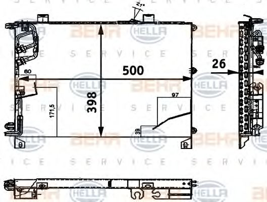 Imagine Condensator, climatizare HELLA 8FC 351 317-231