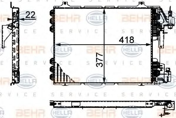 Imagine Condensator, climatizare HELLA 8FC 351 317-281