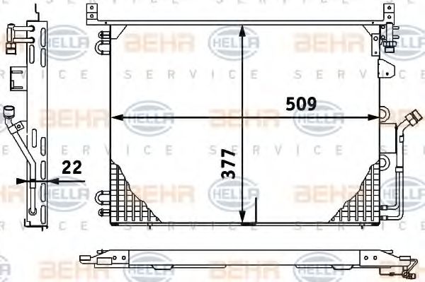 Imagine Condensator, climatizare HELLA 8FC 351 317-291