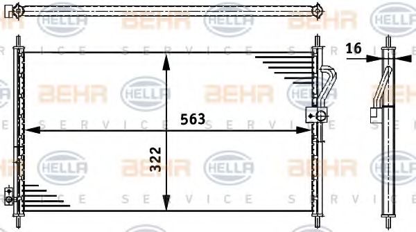 Imagine Condensator, climatizare HELLA 8FC 351 317-701