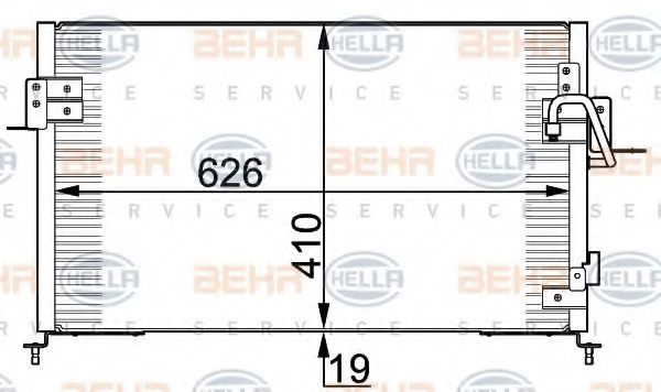 Imagine Condensator, climatizare HELLA 8FC 351 318-001