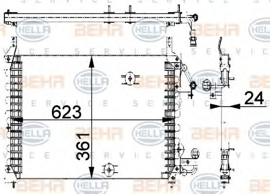 Imagine Condensator, climatizare HELLA 8FC 351 318-031