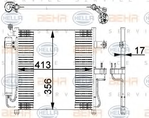 Imagine Condensator, climatizare HELLA 8FC 351 318-041