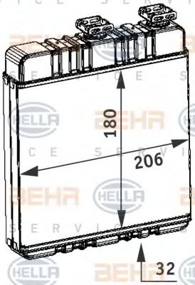 Imagine Schimbator caldura, incalzire habitaclu HELLA 8FH 351 311-141