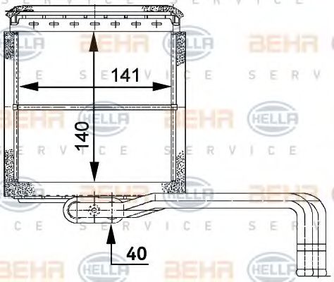 Imagine Schimbator caldura, incalzire habitaclu HELLA 8FH 351 312-041