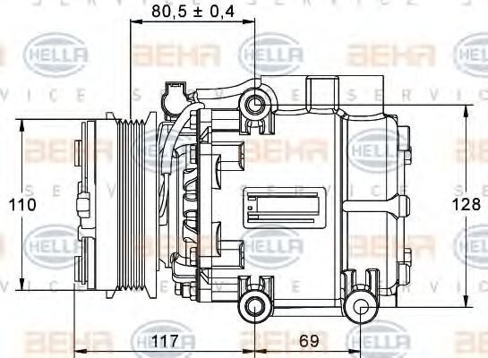 Imagine Compresor, climatizare HELLA 8FK 351 113-411