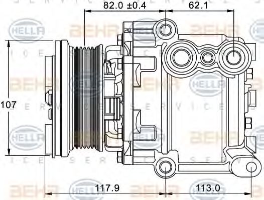 Imagine Compresor, climatizare HELLA 8FK 351 334-081