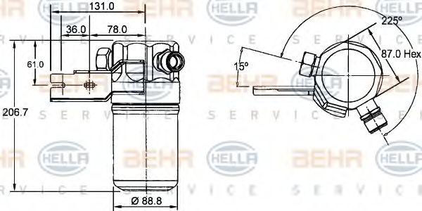 Imagine uscator,aer conditionat HELLA 8FT 351 192-391