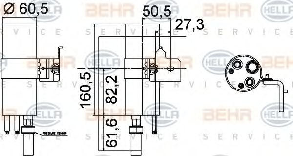 Uscator,aer conditionat HELLA 8FT 351 335-251