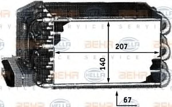 Imagine evaporator,aer conditionat HELLA 8FV 351 210-691