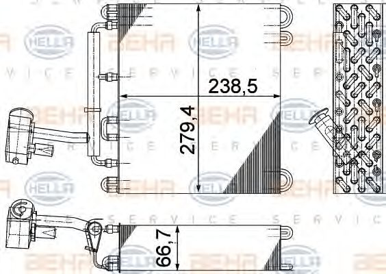 Imagine evaporator,aer conditionat HELLA 8FV 351 211-691