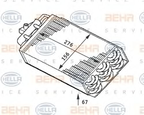 Imagine evaporator,aer conditionat HELLA 8FV 351 211-721