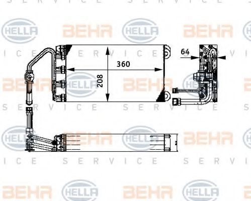 Imagine evaporator,aer conditionat HELLA 8FV 351 330-011