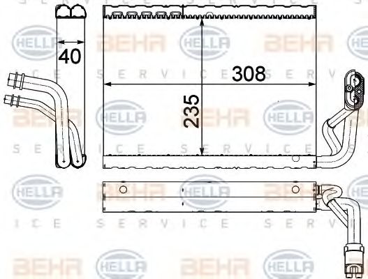 Imagine evaporator,aer conditionat HELLA 8FV 351 330-691