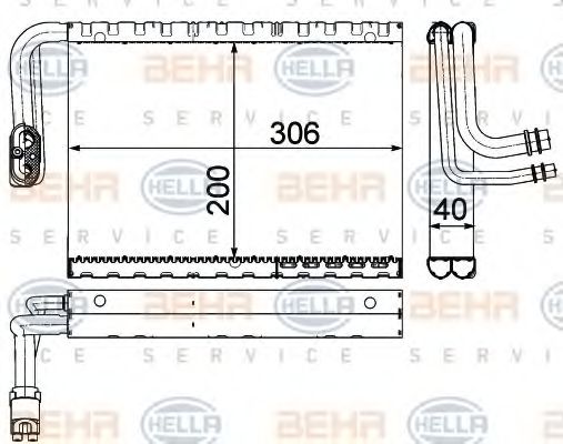 Imagine evaporator,aer conditionat HELLA 8FV 351 330-701