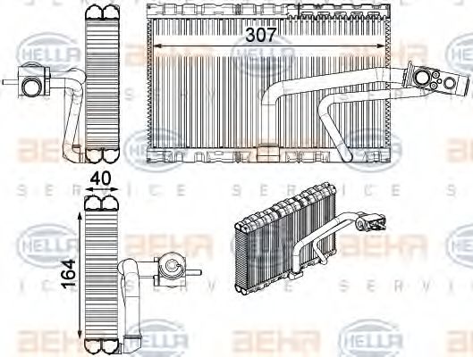 Imagine evaporator,aer conditionat HELLA 8FV 351 331-271