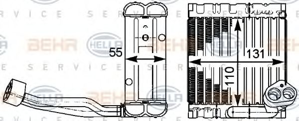 Imagine evaporator,aer conditionat HELLA 8FV 351 331-281