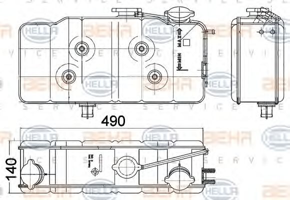 Imagine Vas de expansiune, racire HELLA 8MA 376 705-181