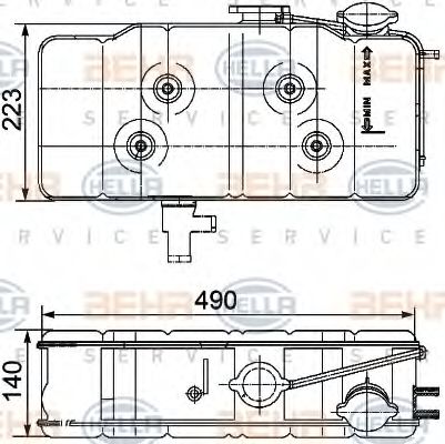 Imagine Vas de expansiune, racire HELLA 8MA 376 705-211