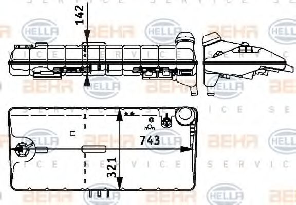 Imagine Vas de expansiune, racire HELLA 8MA 376 705-381