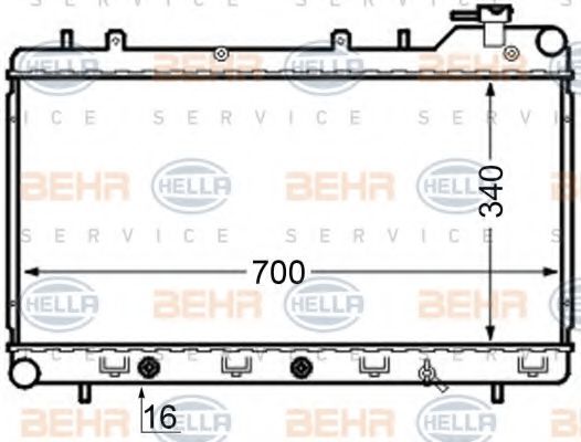 Imagine Radiator, racire motor HELLA 8MK 376 704-561