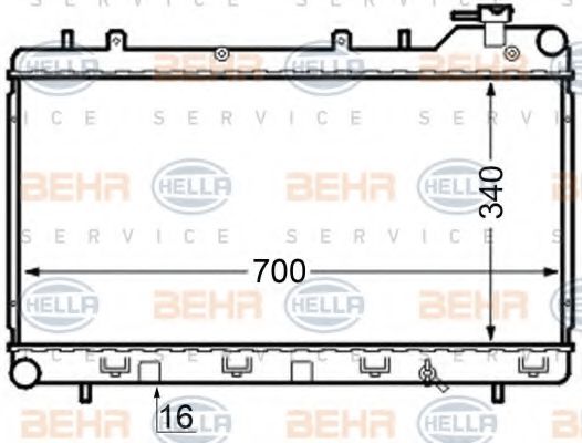 Imagine Radiator, racire motor HELLA 8MK 376 704-571