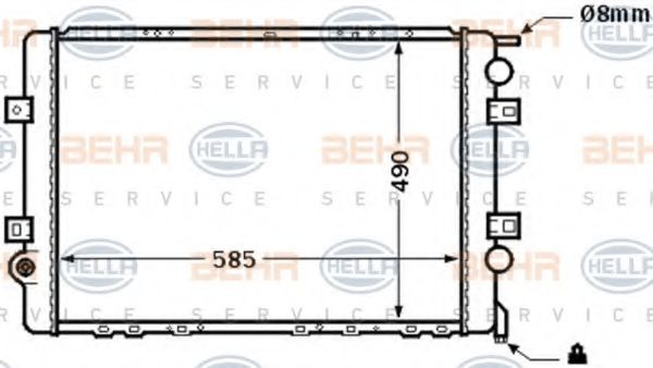 Imagine Radiator, racire motor HELLA 8MK 376 704-621