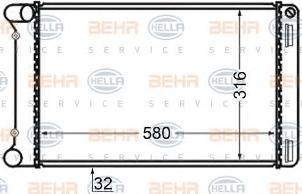 Imagine Radiator, racire motor HELLA 8MK 376 704-644