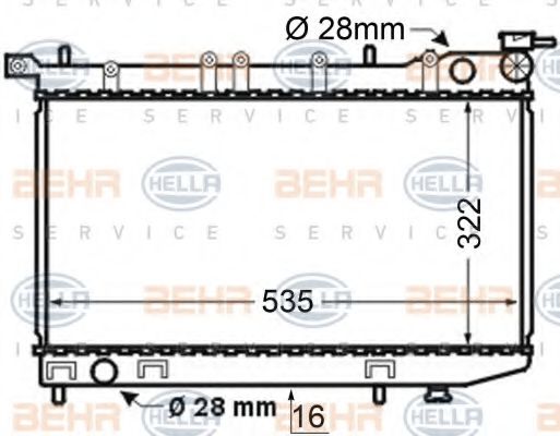 Imagine Radiator, racire motor HELLA 8MK 376 704-691