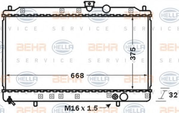 Imagine Radiator, racire motor HELLA 8MK 376 704-711