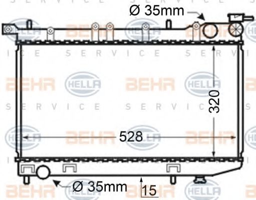 Imagine Radiator, racire motor HELLA 8MK 376 704-741