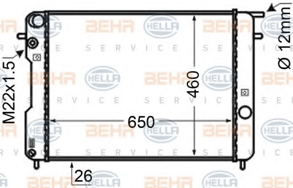 Imagine Radiator, racire motor HELLA 8MK 376 704-751